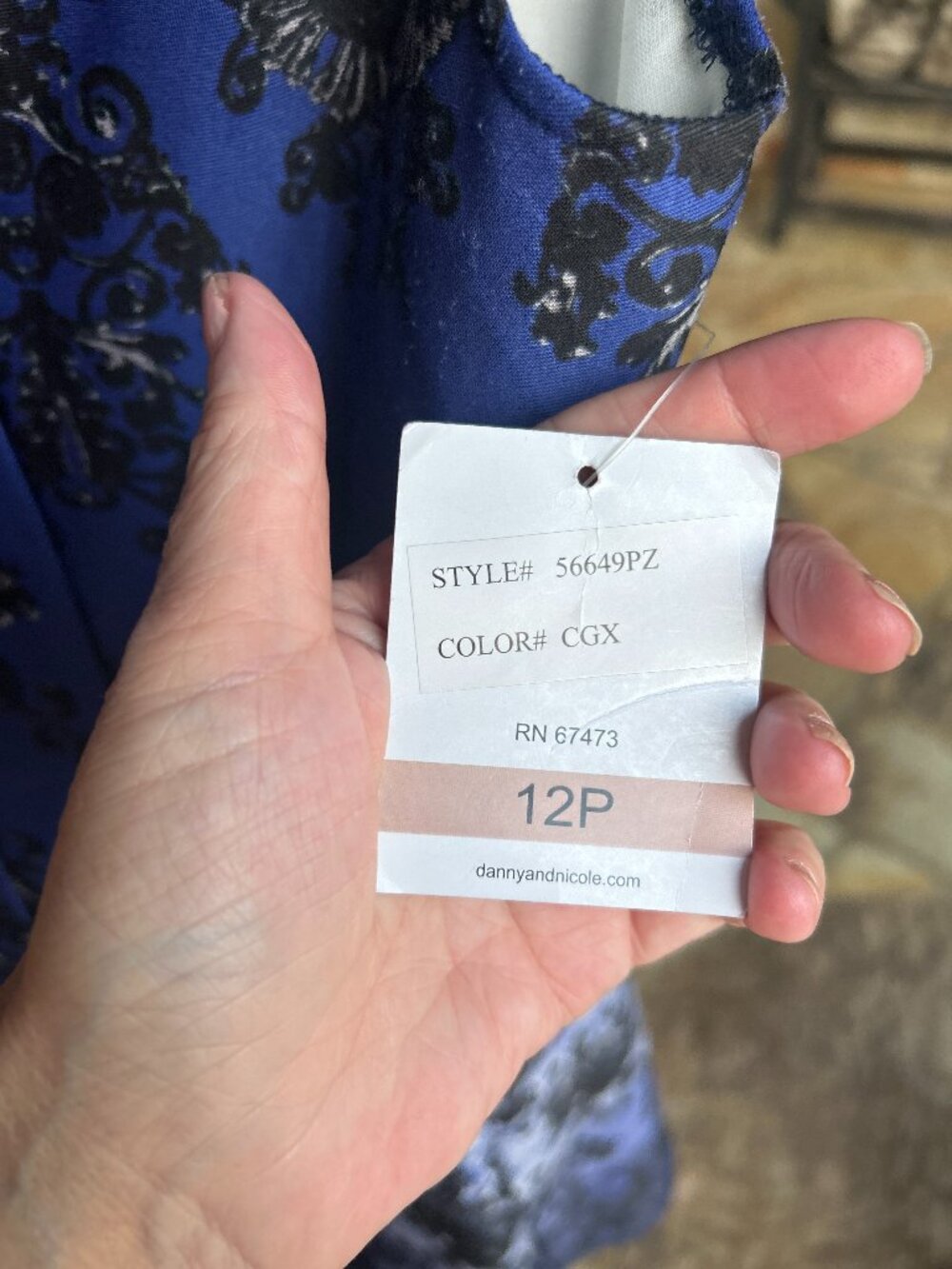 Danny & Nicole Fit & Flare Dress — Size 12P (Petite) — New With Tags